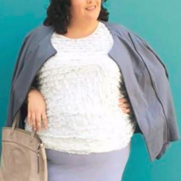 Plus Sizes Slate Gray Moto Jacket - Picture 4 of 5
